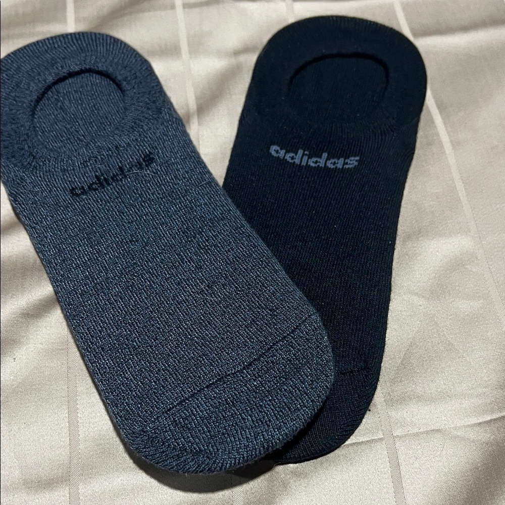 adidas Men's Casual No-Show Socks - Black and Dark Gray
